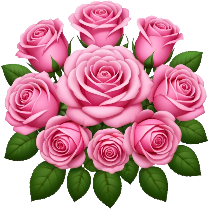 Huge pink flower bouquet with different flowers and pink tones and roses emoji