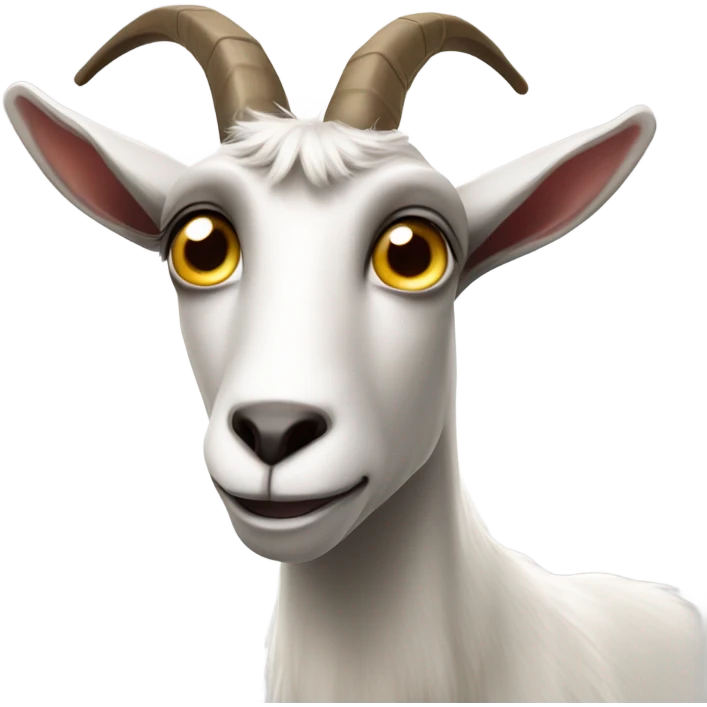 Scared  nervous goat emoji