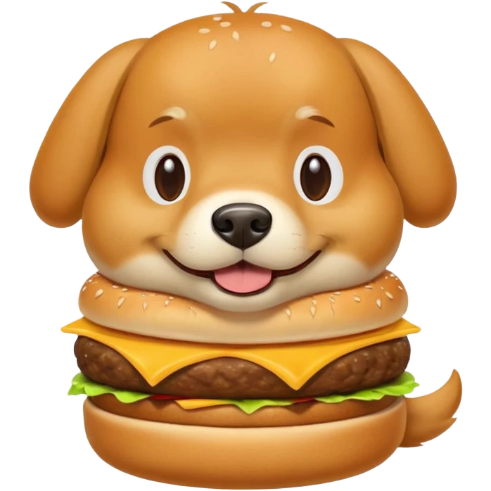 Dog eating MacDonalds food emoji