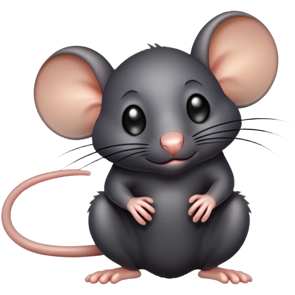 Black rat Feeling hot emoji