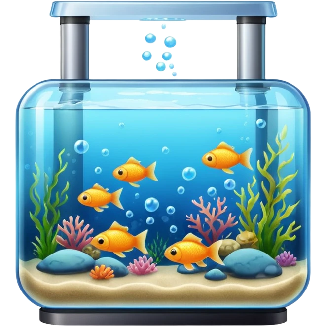Fish tank, with little bubbles. emoji