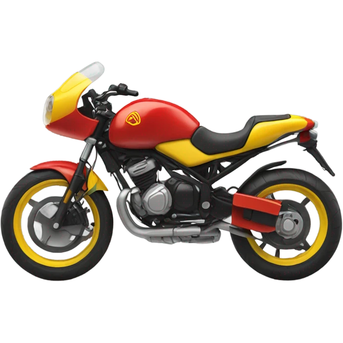 yellow and red motorcycle side view emoji