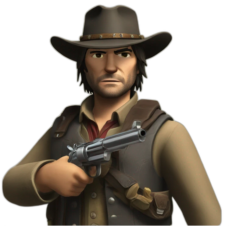 john marston with a gun emoji