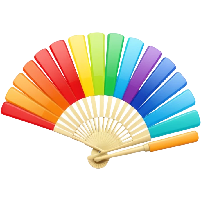 3D fan colour swatch emoji