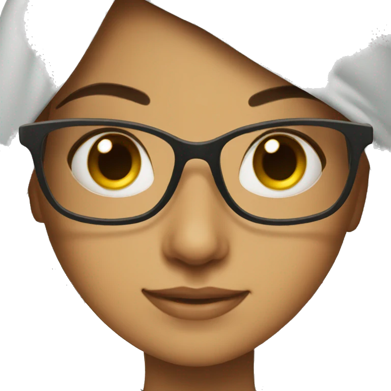 Arab girl with glasses emoji