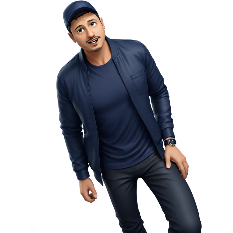 stylish solo male portrait emoji