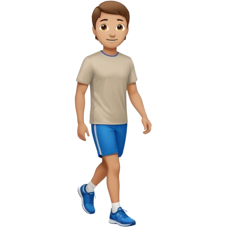 a man walking with sport t shirt emoji