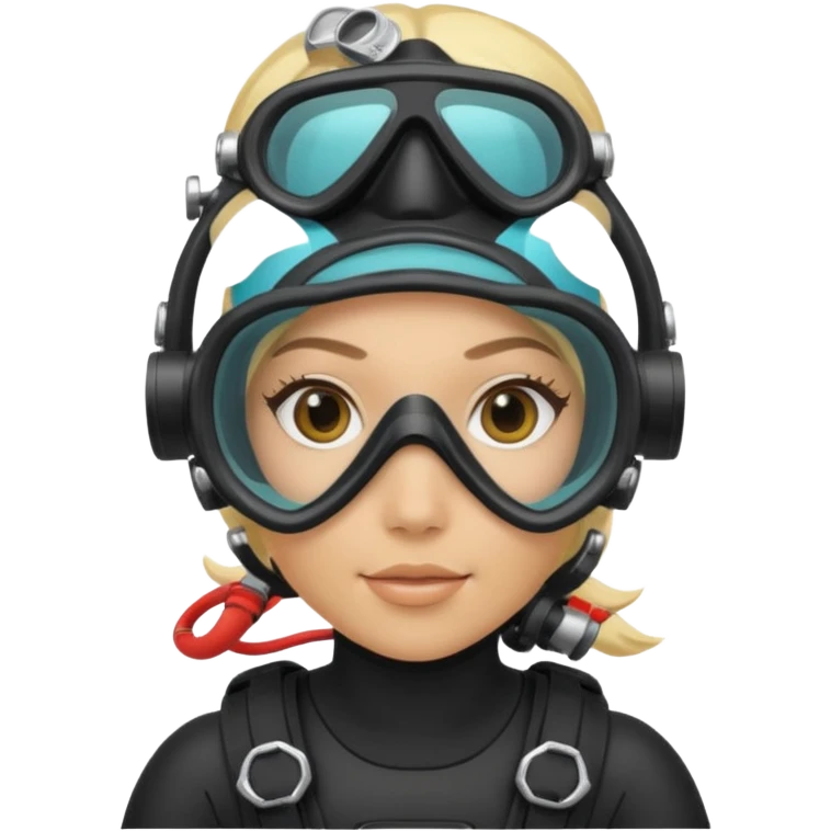 scuba diving girl blonde  emoji