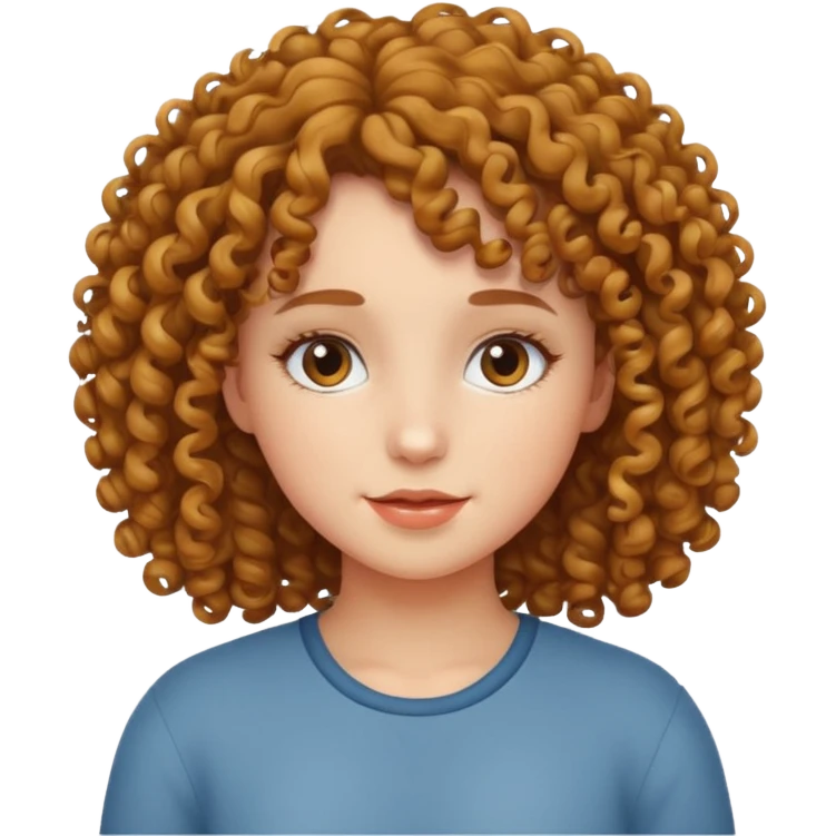 кучерявая девушка emoji
