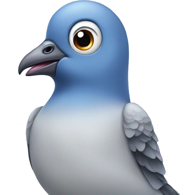 pigeon with blue eyes  emoji