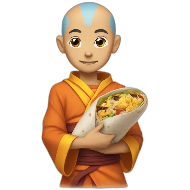 aang with a burrito emoji
