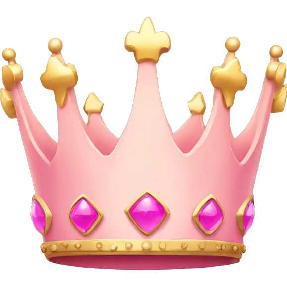 Pink crown emoji
