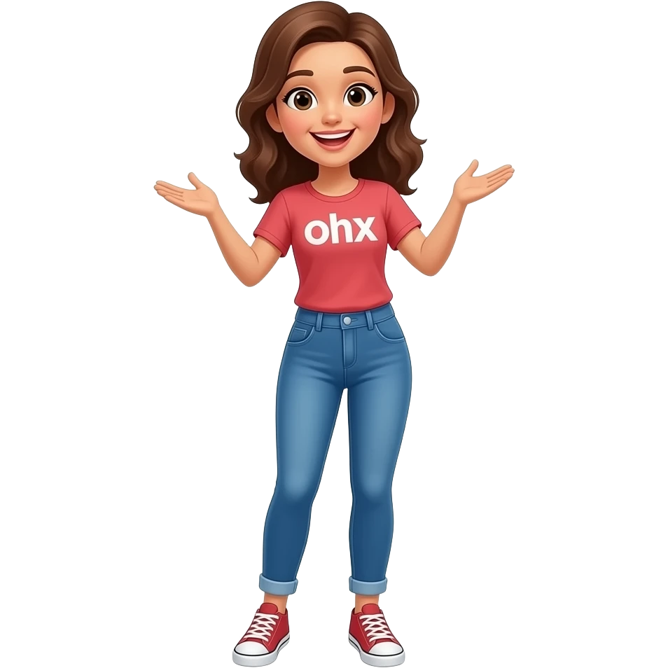 mujer  cuerpo completo feliz emoji