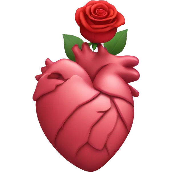 Heart with a rose inside  emoji