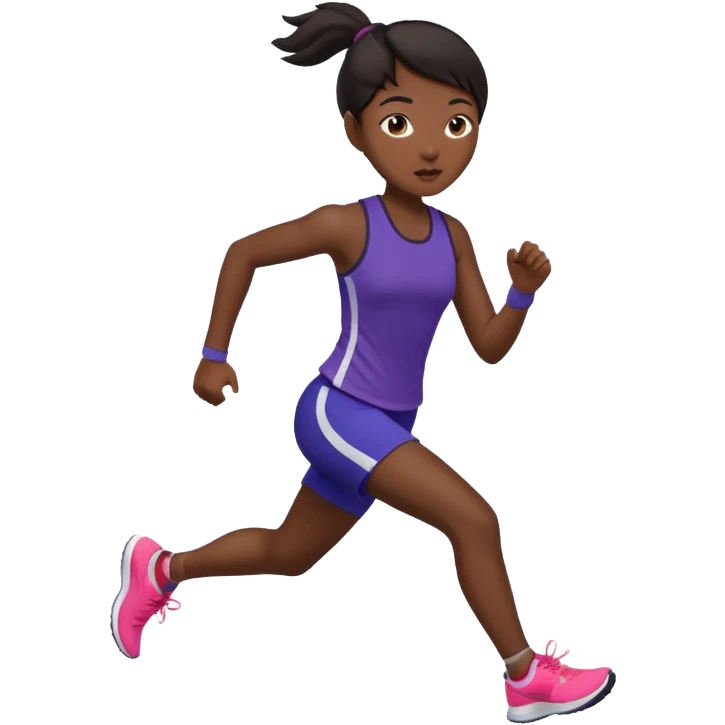 running asian girl emoji