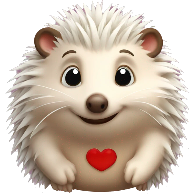 lovestruck hedgehog emoji