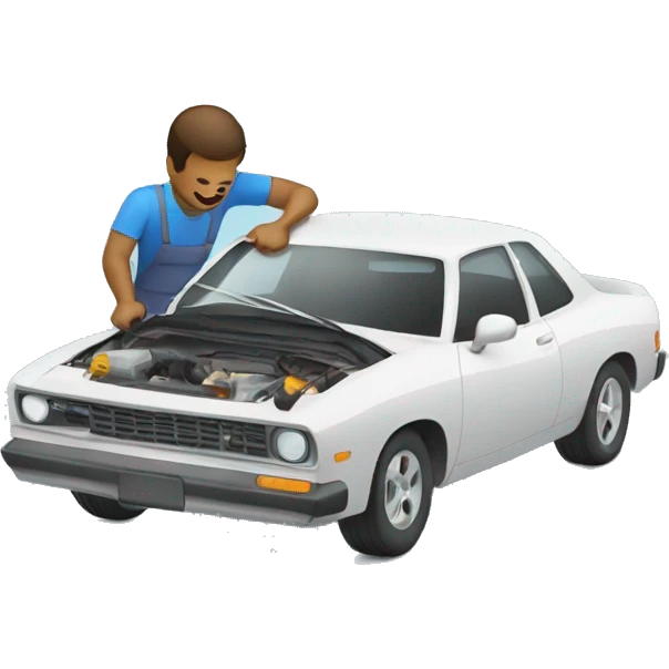 man fixing a car windshield emoji