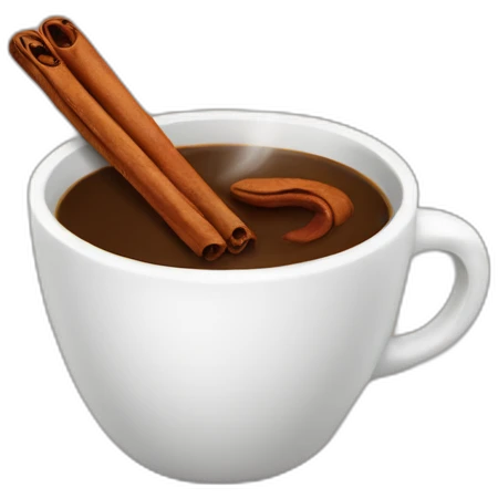 coffee with cinnamon emoji