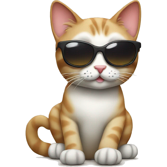 Cat with sunglasses emoji