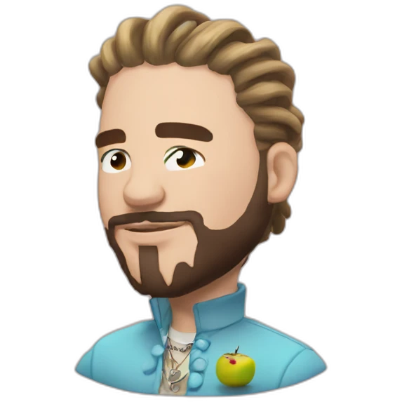 post malone-with high fade eat water malone emoji