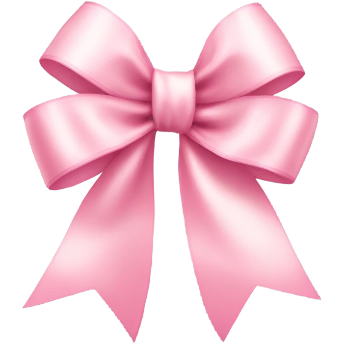 light pink ribbon bow emoji