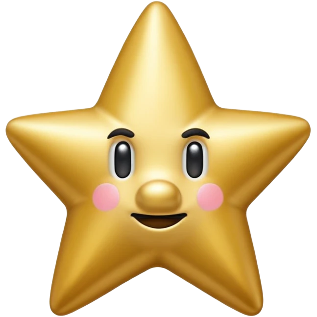 ESTRELLA DE SUPER MARIO SIN NARIZ emoji