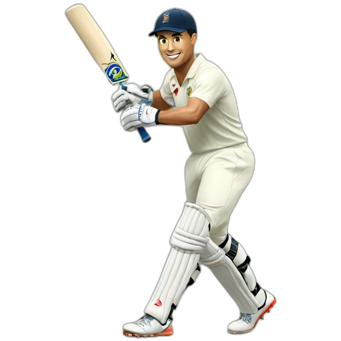 ronaldo as a cricketer emoji
