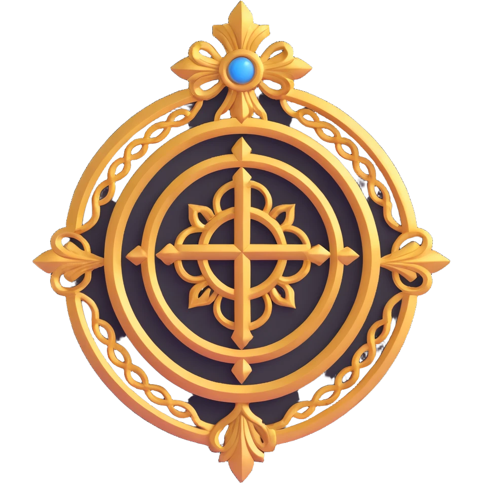 sacred saint emblem with ornate design emoji