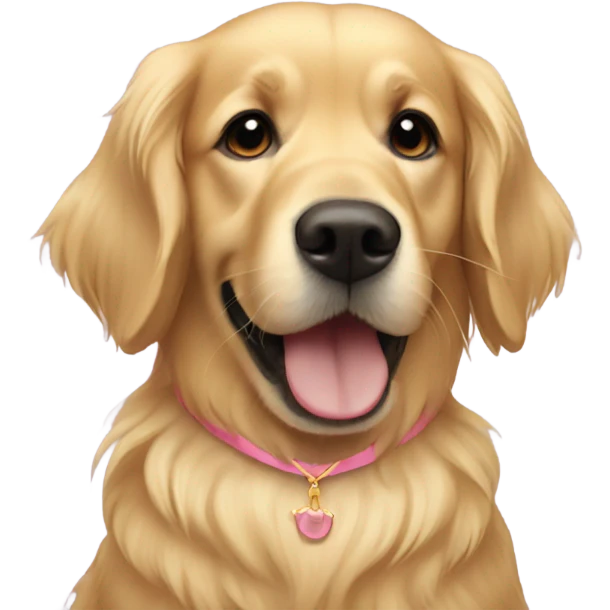 Golden retriever in a tutu  emoji