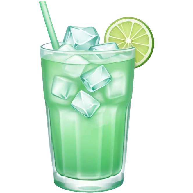 iced pastel green drink emoji
