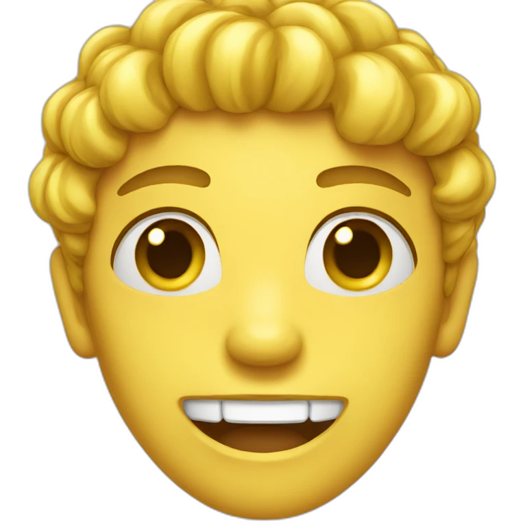 Yelloe emoji with braces emoji
