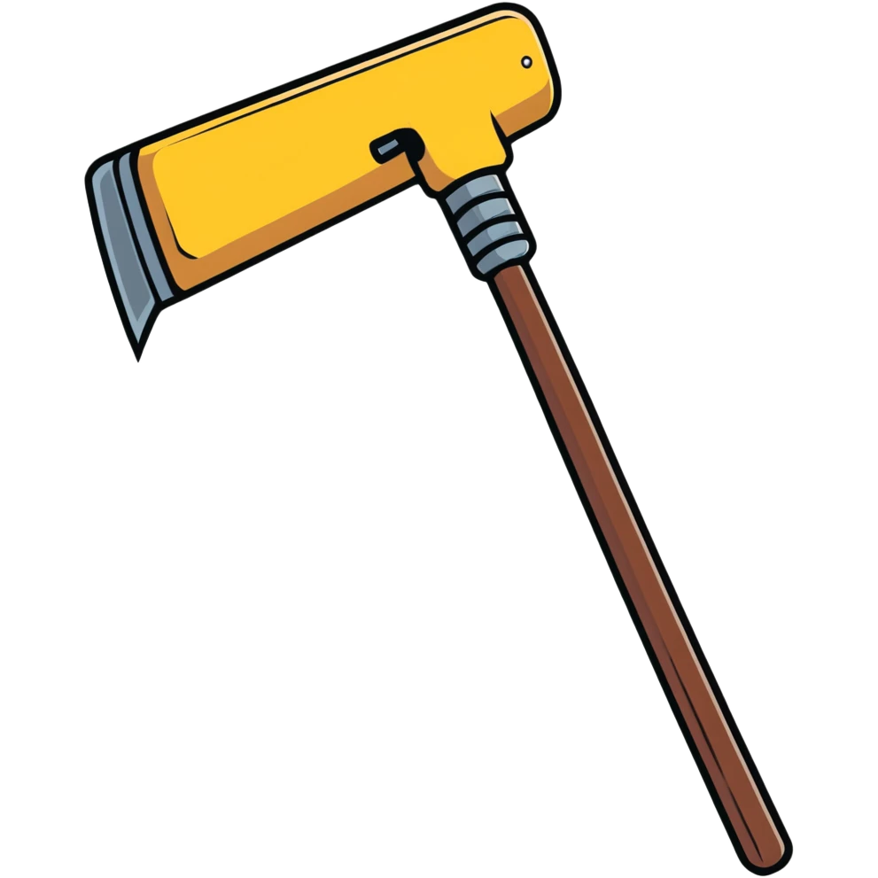 A hammer with written "BAN" emoji