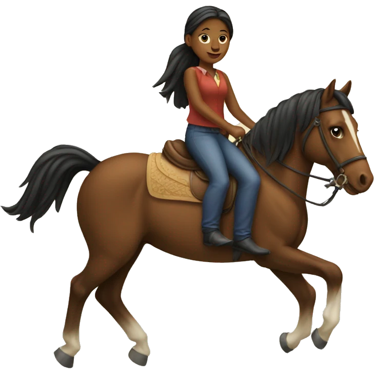 a girl on a horse emoji