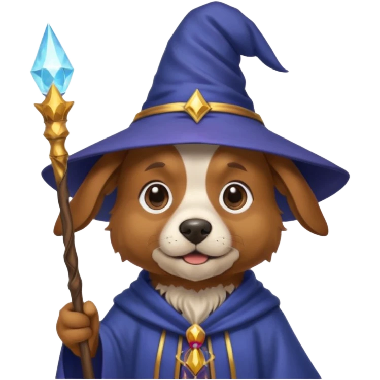 Dog wizard emoji