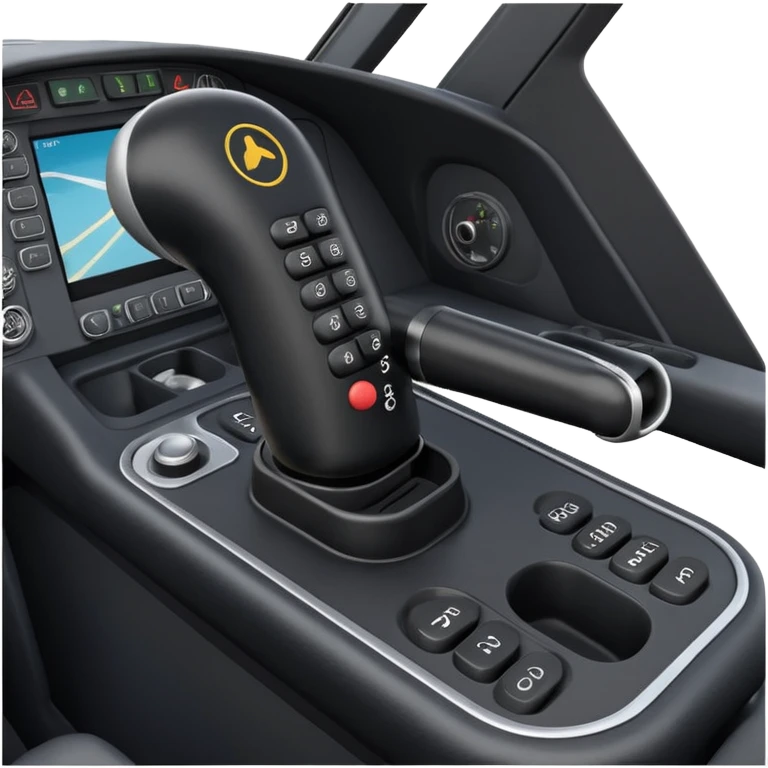 An airbus A380 sidestick in the cockpit emoji
