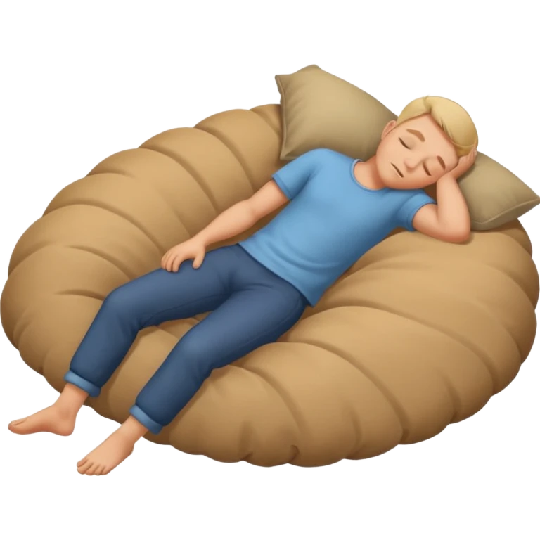 a man sleeping on ground emoji