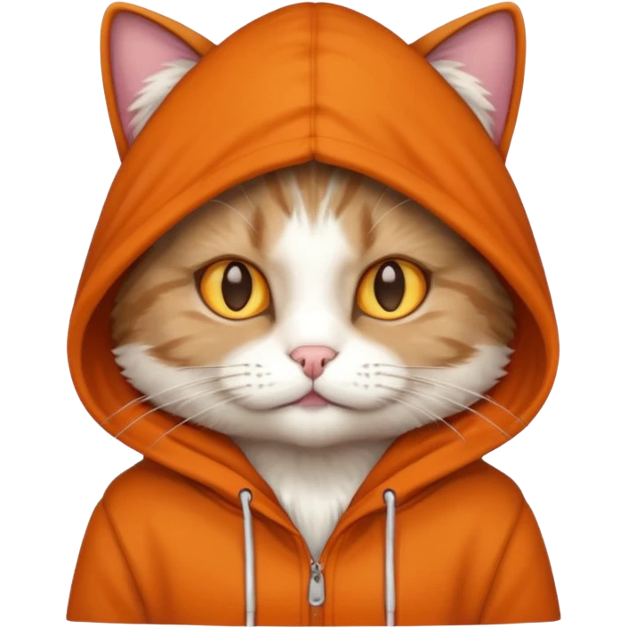 cat with brown hoodie emoji