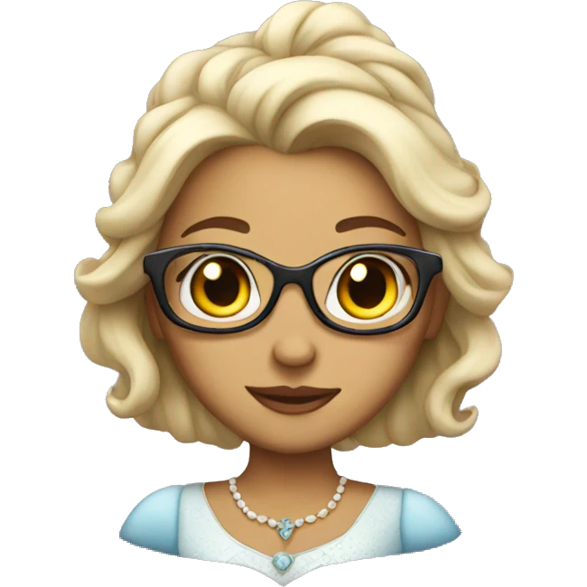 Princess with glasses emoji