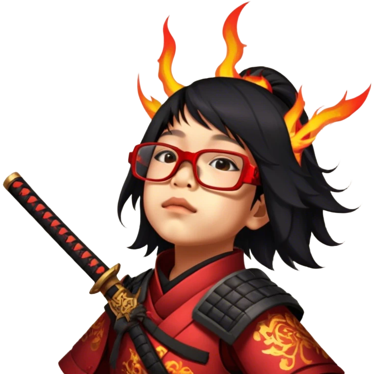 Fire-Wielding Samurai emoji