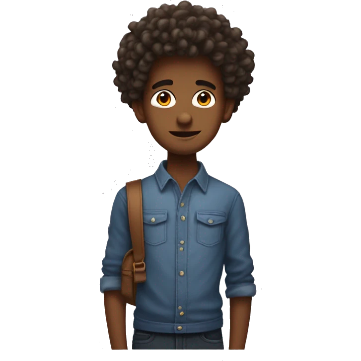 Garcon aux cheveux bouclés  emoji
