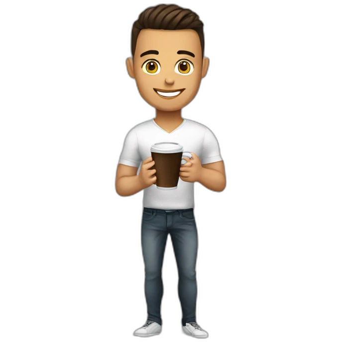 ronaldo with a coffe emoji