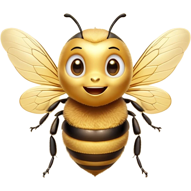 Cinematic Cheeky Bee Portrait Emoji, Head tilted dramatically with an exaggeratedly shocked expression, featuring a small, fuzzy body with wide, comically expressive eyes full of playful disbelief and animated, fluttering wings, Simplified yet hilariously expressive features, highly detailed, glowing with a slightly sassy golden glow, high shine, dramatic yet playful, stylized with an air of cheeky honey mischief, soft glowing outline, capturing the essence of a meme-worthy bee that looks ready to buzz its way into viral fame! emoji