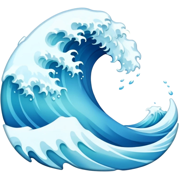 light blue sea wave emoji