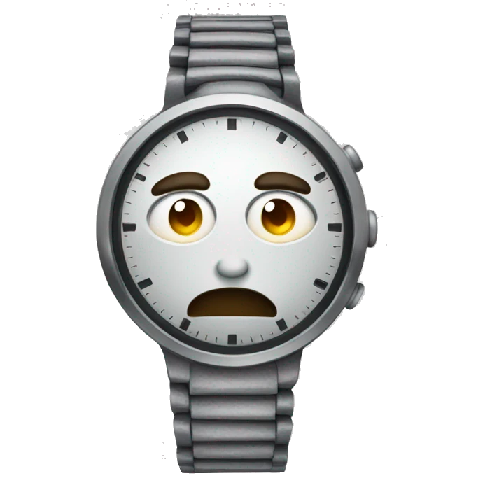Looking at watch showing impatience emoji