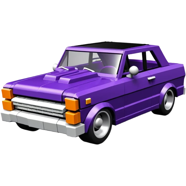 futuristic Jetson’s Lego midnight-dark-purple stealthy black metallic 1965 Chevy Nova SS street rat rod  understated  emoji