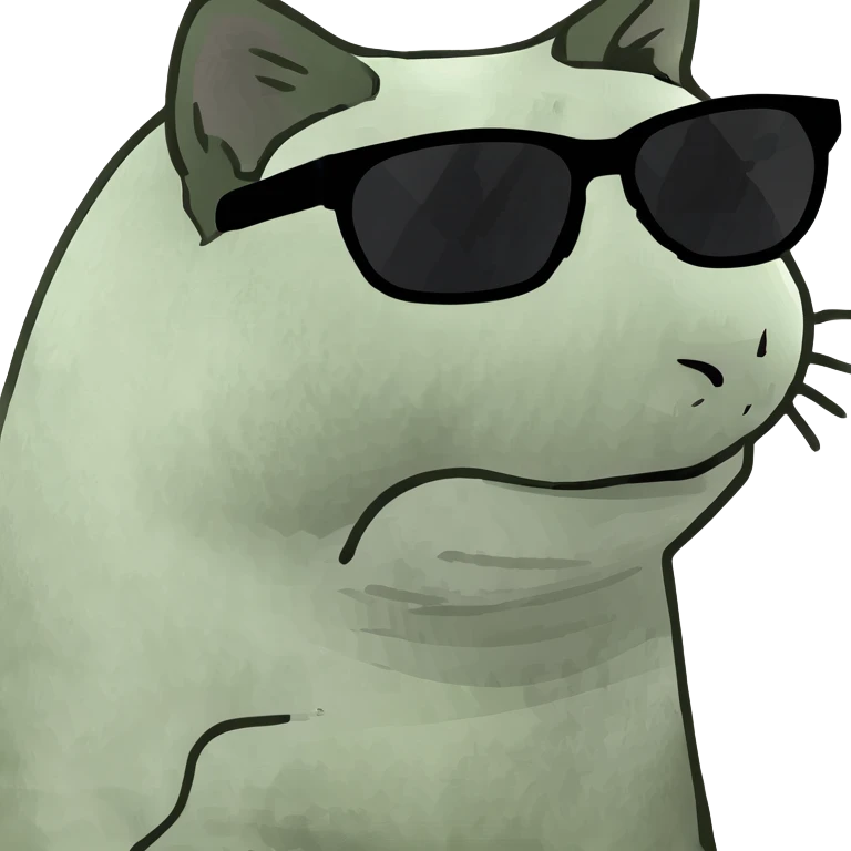 Cat with sunglasses emoji