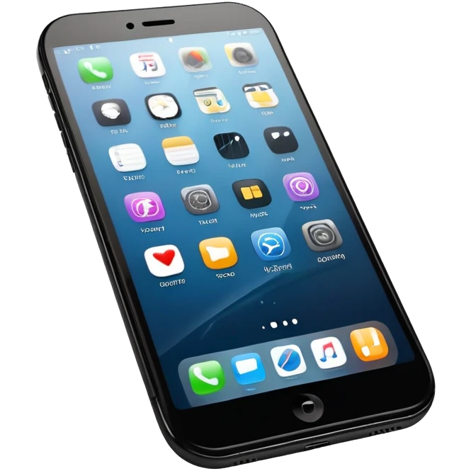 modern smartphone with a clean screen and rounded edges, shown from the front. No interface, minimal detail emoji