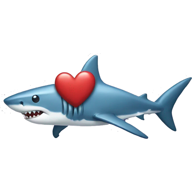 shark with 3 hearts emoji