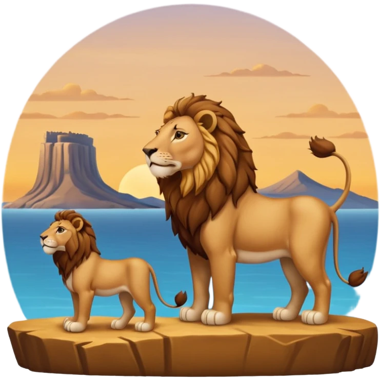 Arche de noé avec lionne emoji