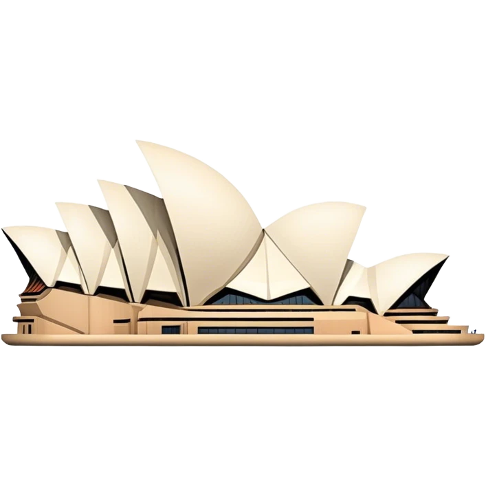 sydney opera house front view, no frame emoji